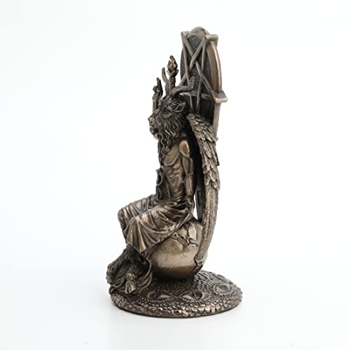 Veronese Design 8 1/2 Inch Baphomet Sitting On The