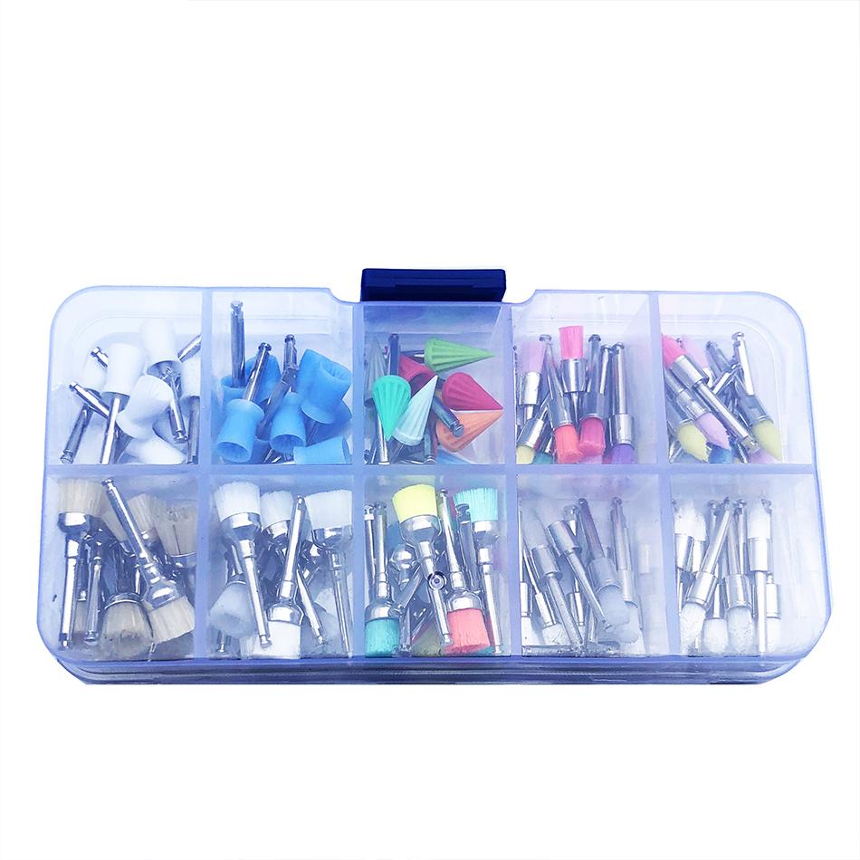 

100 шт. стоматологических фиксаторов плоских полировальных щеток профилактических чашек смешанных полировальных щеток