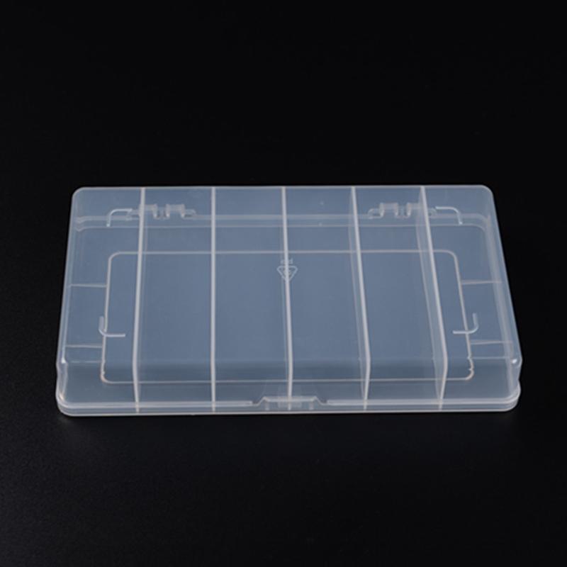6 Grids Plastic Organizer Box with Dividers Craft Organizer Plastic Jewelry Organizer Box Small Parts Container Box