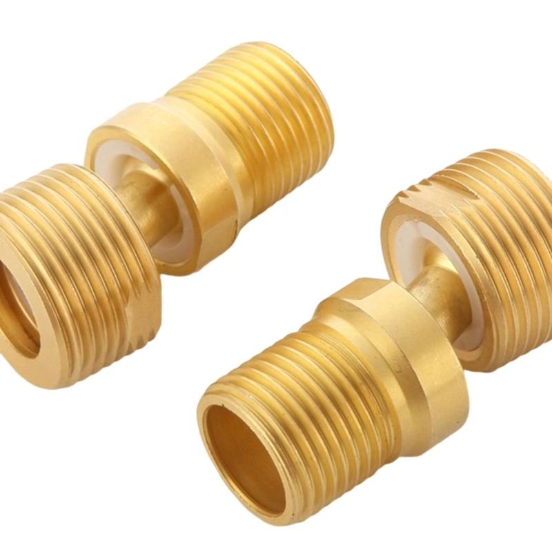 360 Degree Adjustable Angled Bents Base Lengthened Brass Shower Tap Adapter Curved Feet for Kitchen and Bathroom