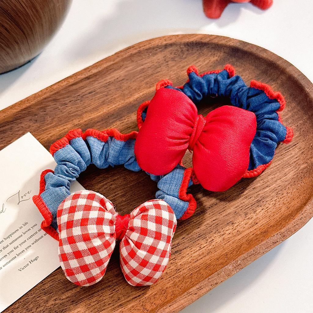 Fashionable Fabric Flower Braided Ruffled Flower Elastic Hair Tie Simple Hair Ring Versatile Hair Accessory