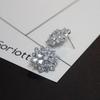 1 Pair Stud Earrings, Cubic Zircon Inlay Women Earrings, Alloy Polished Surface Ear Studs, Versatile Style Jewelry Accessories
