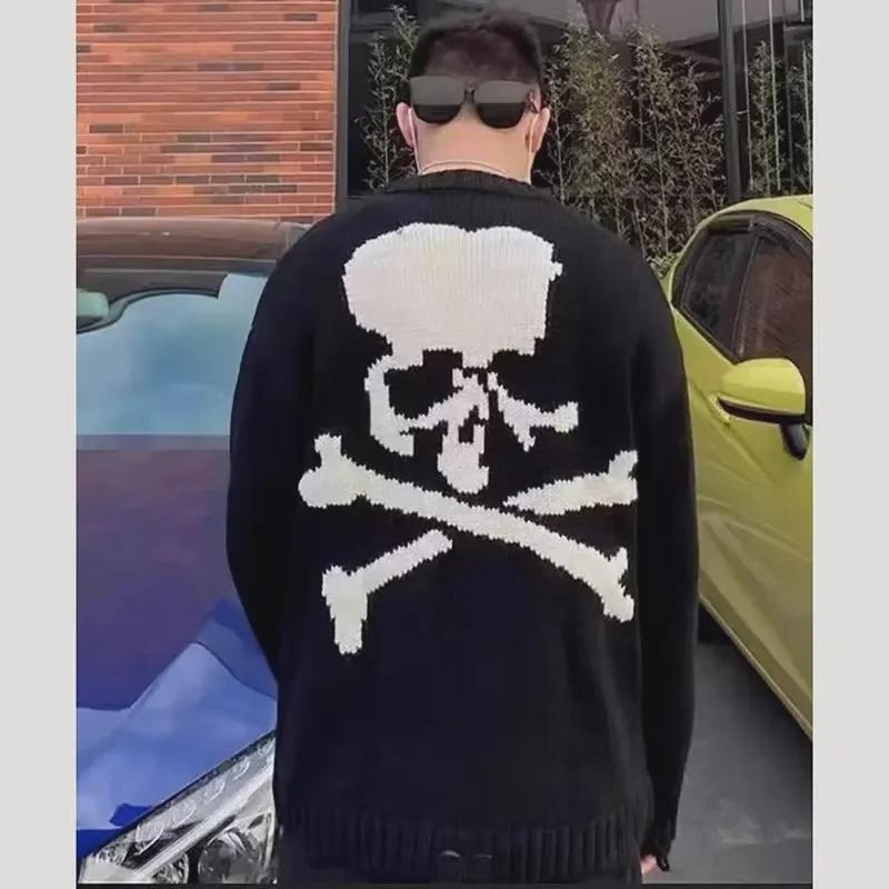 

Мужской однотонный кардиган с V-образным вырезом в стиле ретро 2024 года, осень/зима — повседневный, ленивый стиль 2XL чёрный