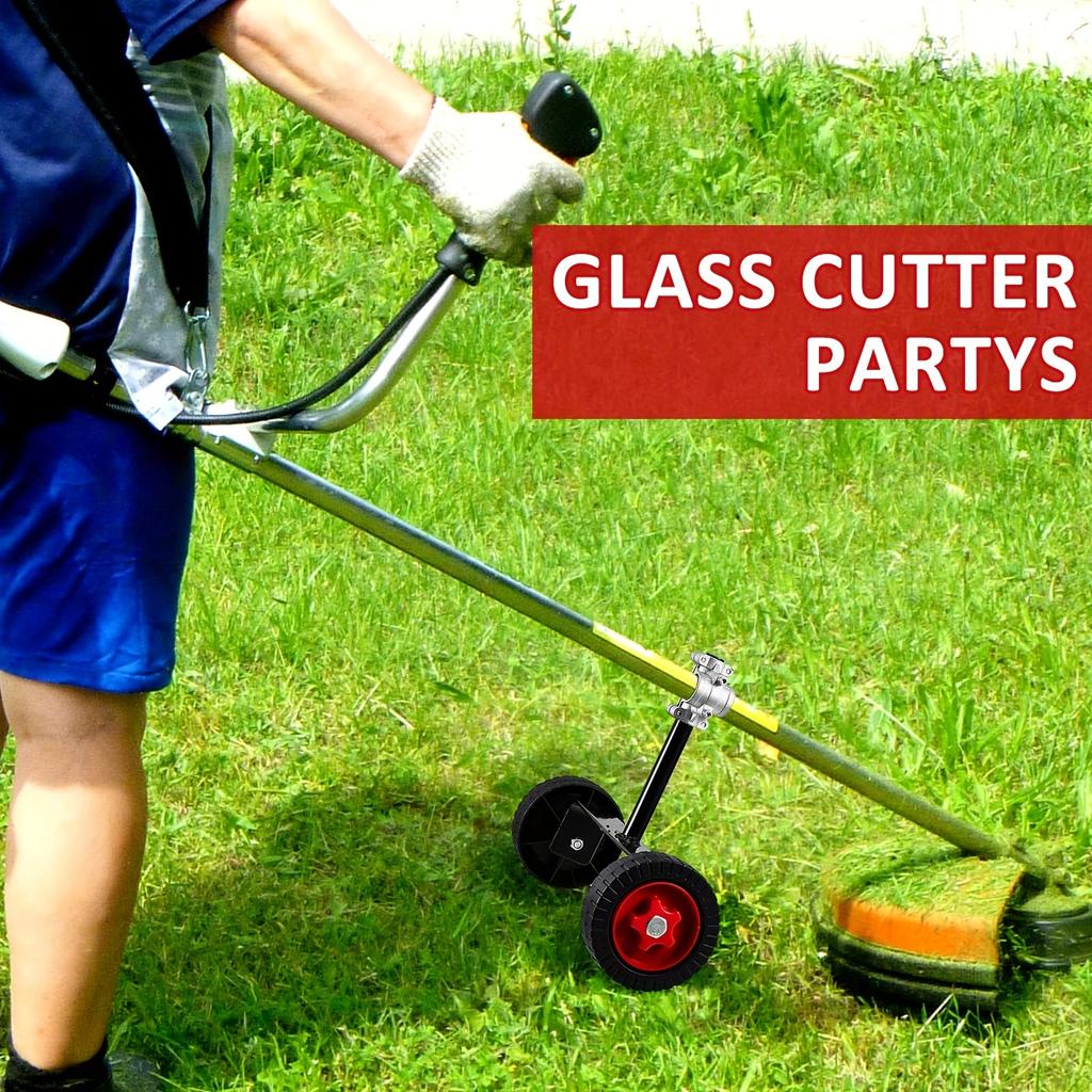 Adjustable Lawn Mower Support Wheels Auxiliary Wheels 26/28mm Walk Behind String Trimmer for Weed Trimmer Grass Cutter Gas