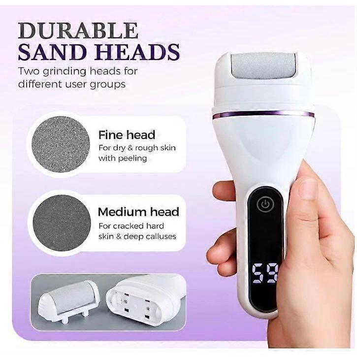 Elektrische Fußfeile Hornhautentferner Professioneller Fußschleifer Pediküre-Maschine Werkzeuge Wiederaufladbar Ferse Rissige Tote Haut Schrubber