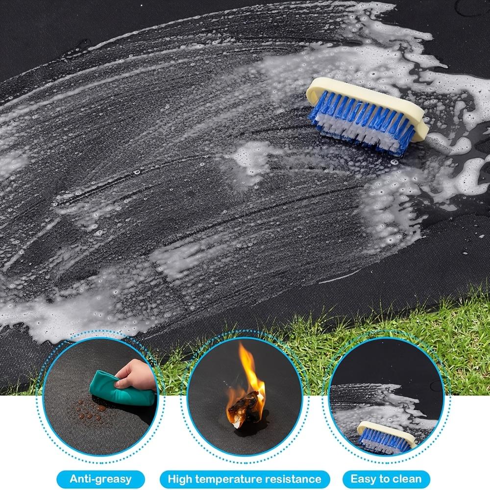 Barbecue Stove Mat Outdoor BBQ Fireproof Pad Reusable High Temperature Resistant Fire Pot Barbecue Fireproof Mat Easy Clean