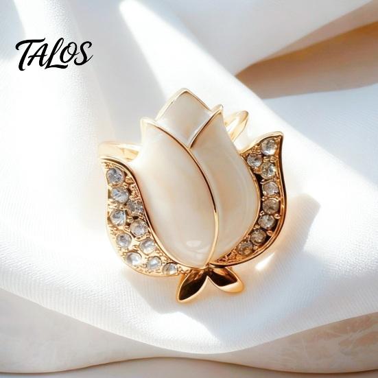 Fashion Scarf Knots 4Pcs Rings for Women, Clip with Ginkgo Leaf/Seashell/Tulip/Faux Jewelry Scarves Pearl Shell Design, Metal Buckles Shawl