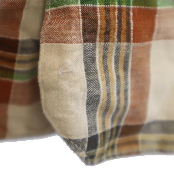 Gap 80s Vintage Check Pattern Long Sleeve Shirt Beige Men's Used