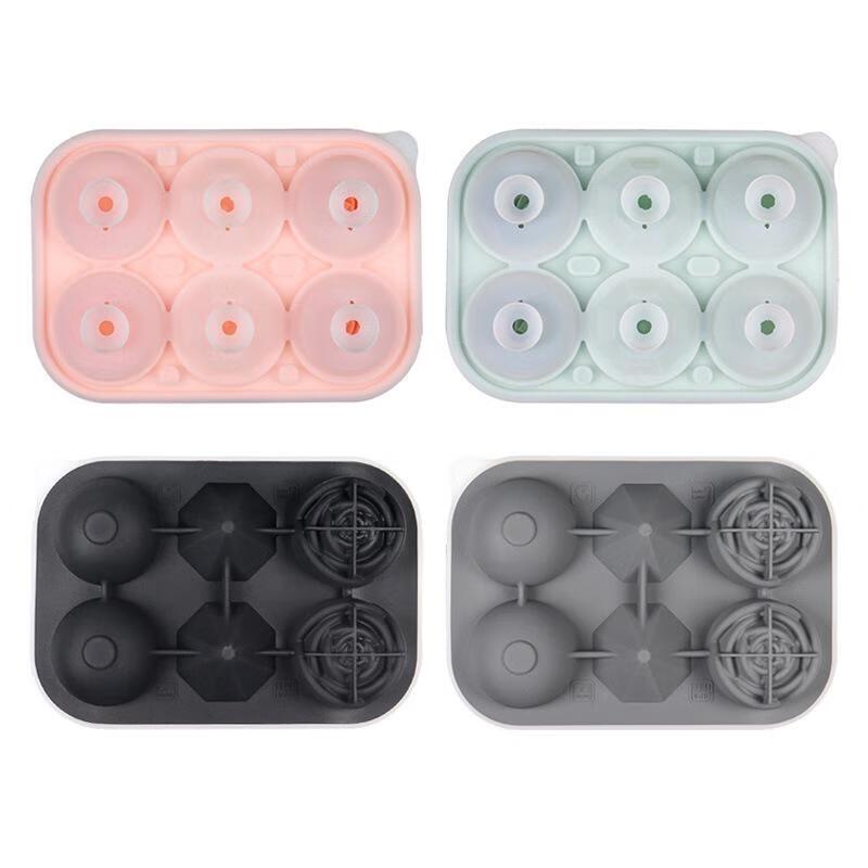 Food-Grade Silicone Ice Cube Mold with Funnel