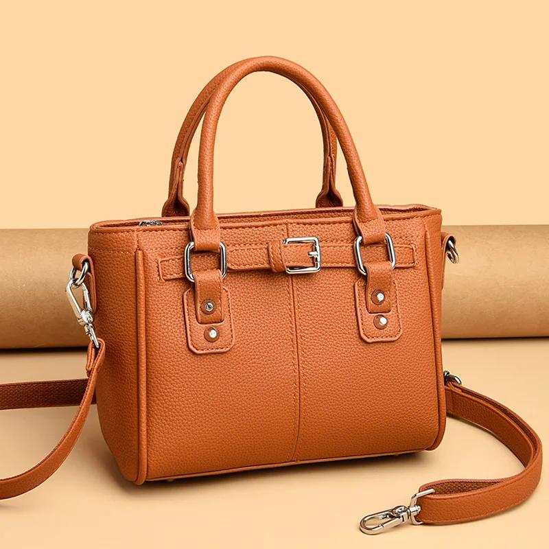 New Fashion Women Handbags Brand Designer Solid Color PU Leather Shoulder Bags for Women Luxury Lady Purse  Small Crossbody Bags