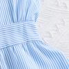 CUHK Children's Clothing Children's Dress Summer Western Style Flying Sleeve Striped Princess Dress