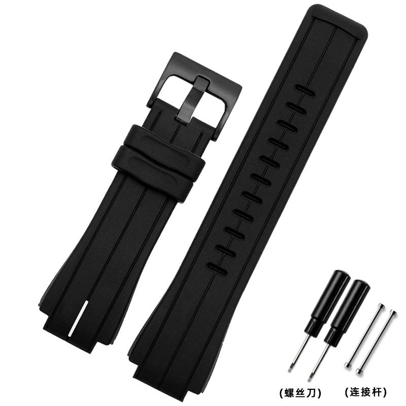 Cinturino per orologio in gomma di alta qualità per orologio TIMEX T2N720 TW2T76300 Serie T2N721 Uomo Nero Impermeabile Silicone Sportivo 24*16mm