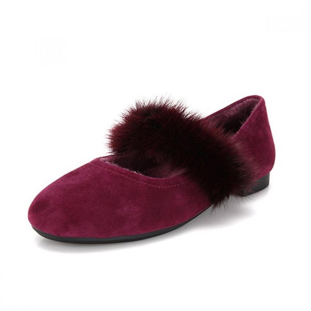 

Barbara Suede Mink Fur 1.5cm Flat Bbf545wn 250mm