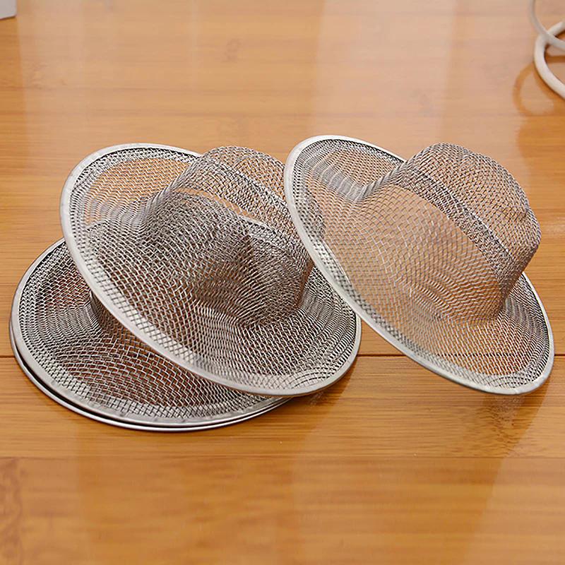2Pcs Stainless Steel Bathroom Drain Filter Net Screening Sink Drain Strainer Shower Hair Catchers Stoppers Kitchen Accessories