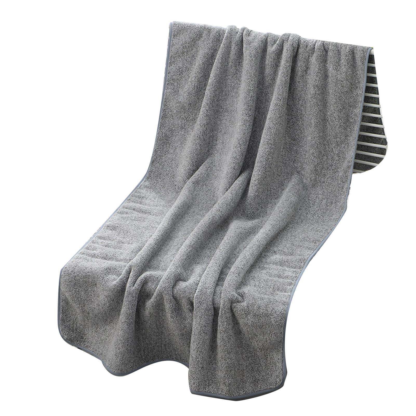 Bath Towel 70x140cm Coral Fleece Highly Absorbent Quick Dry Thickened Bath Sheet for Beach Outdoor Home