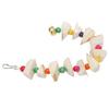 Bird Chewing Toys Colorful Natural Calcium Supplement Teeth Grinding Parrot Cuttlebone Chew Toy with Bell XL