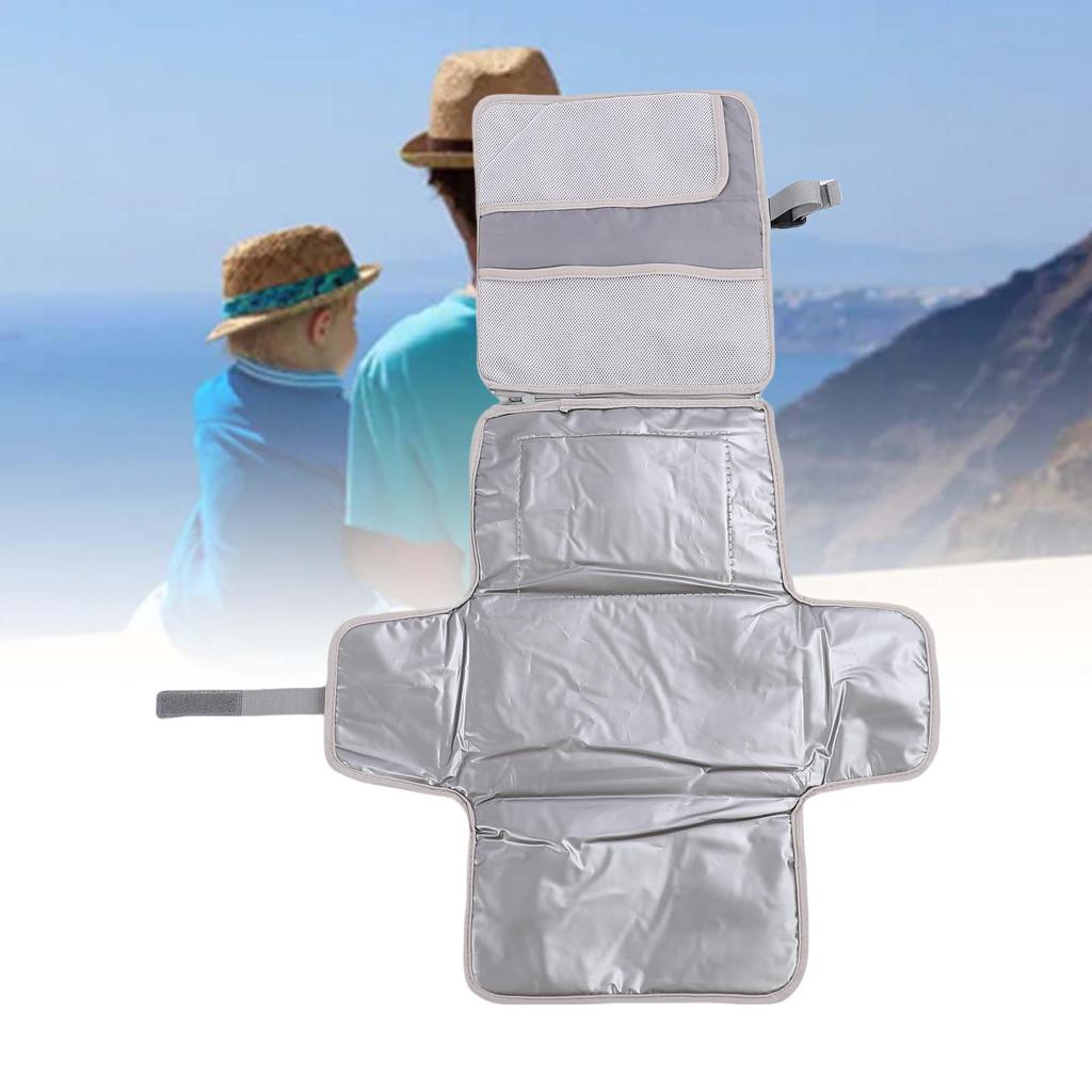Newborn Changing Mat with Wet Wipe Holder Water Proof Portable Baby Diaper Changer Pad for Travel