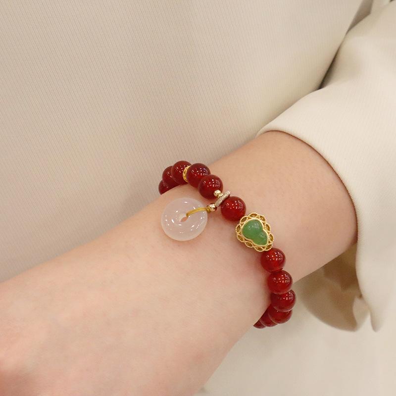 Natural Agate Bracelet Jewelry Retrofashion Women Daily Jewelry Gift
