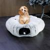 Cat Tunnel Bed Pet Playground Toy Soft Plush Material Full Moon Shape Suitable For Small Cats
