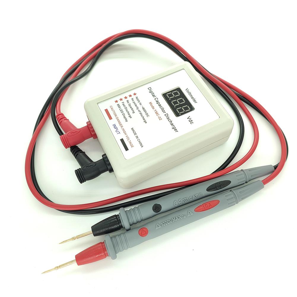 1set Condenser Arrester Body With Antifreeze PVC Probe 800V Digital Capacitor Fast Discharger High Voltage Discharge Tools