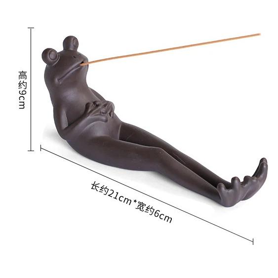 Incense Stick Holder for Bedroom Decorative Frog Incense Holder for Aromatherapy Meditation Stress Relief Ash Catcher for Yoga