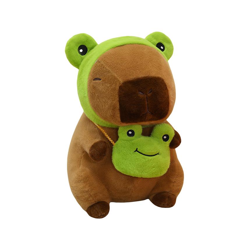 1 Piece Soft Simulation Doll Frog Transforms Capybara Plush Toys Rabbit Dinosaur Kapibala Anime Fluffty Toy Birthday Gift