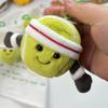 Cute Cartoon Funny Tennis Ball Plush Doll Stuffed Toys Keychain Pendant Backpack Charms Bag Hanging Ornaments Accessories Gifts