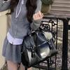 Premium Sense Niche Design Portable Briefcase Retro College Style Backpack Women's Commuter Shoulder Messenger Bag