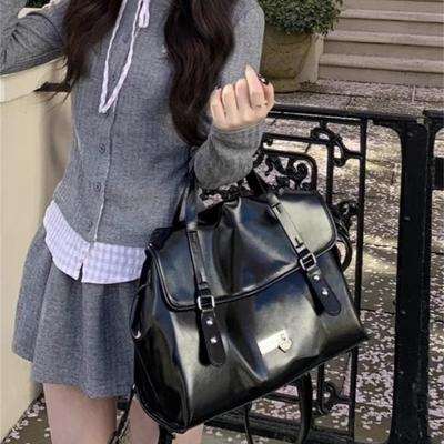Premium Sense Niche Design Portable Briefcase Retro College Style Backpack Women's Commuter Shoulder Messenger Bag