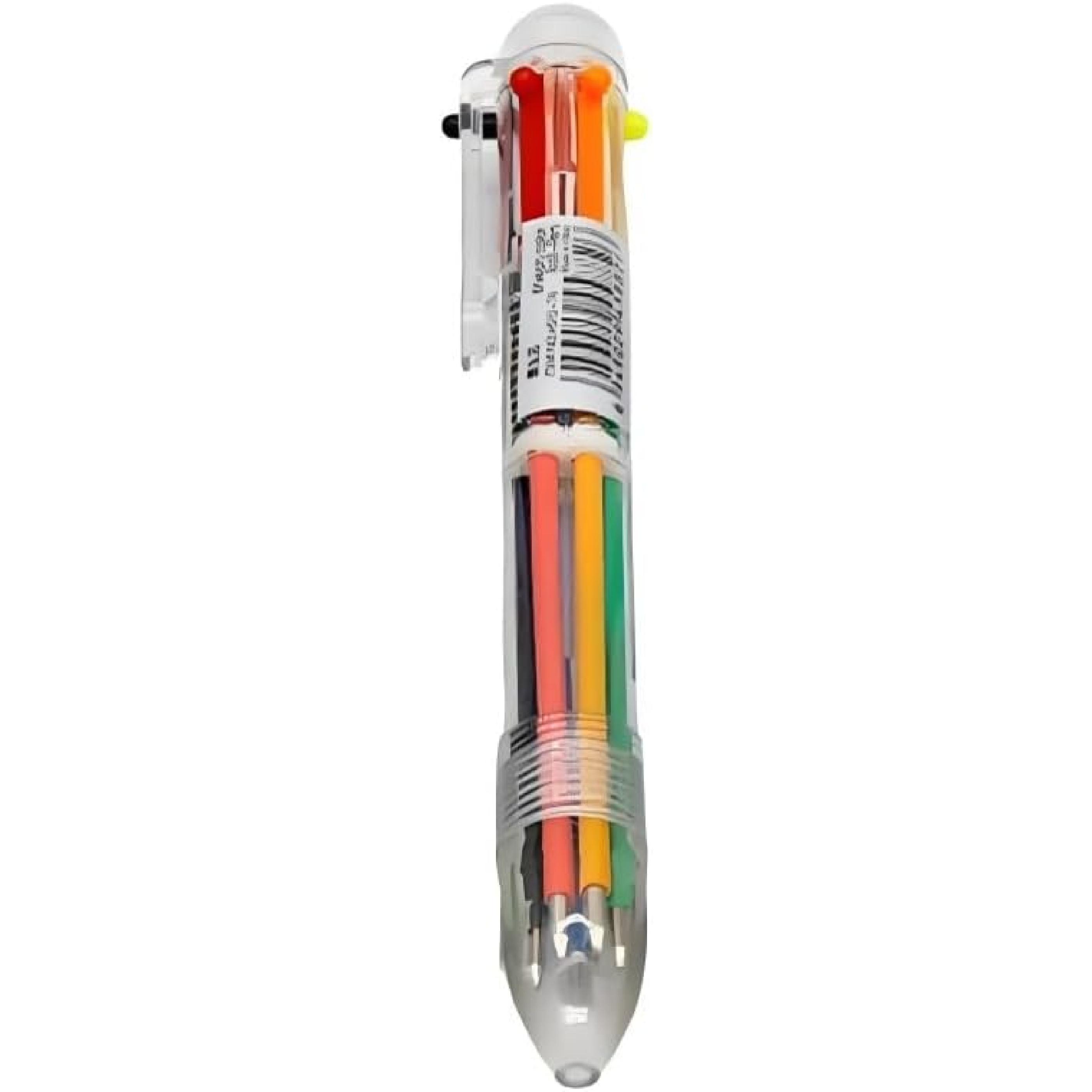 Multicolor Pens, 0.7mm 6-in-1 Multicolor Ballpoint Pen, 6-Color Retractable Ballpoint Pens for Office School Supplies