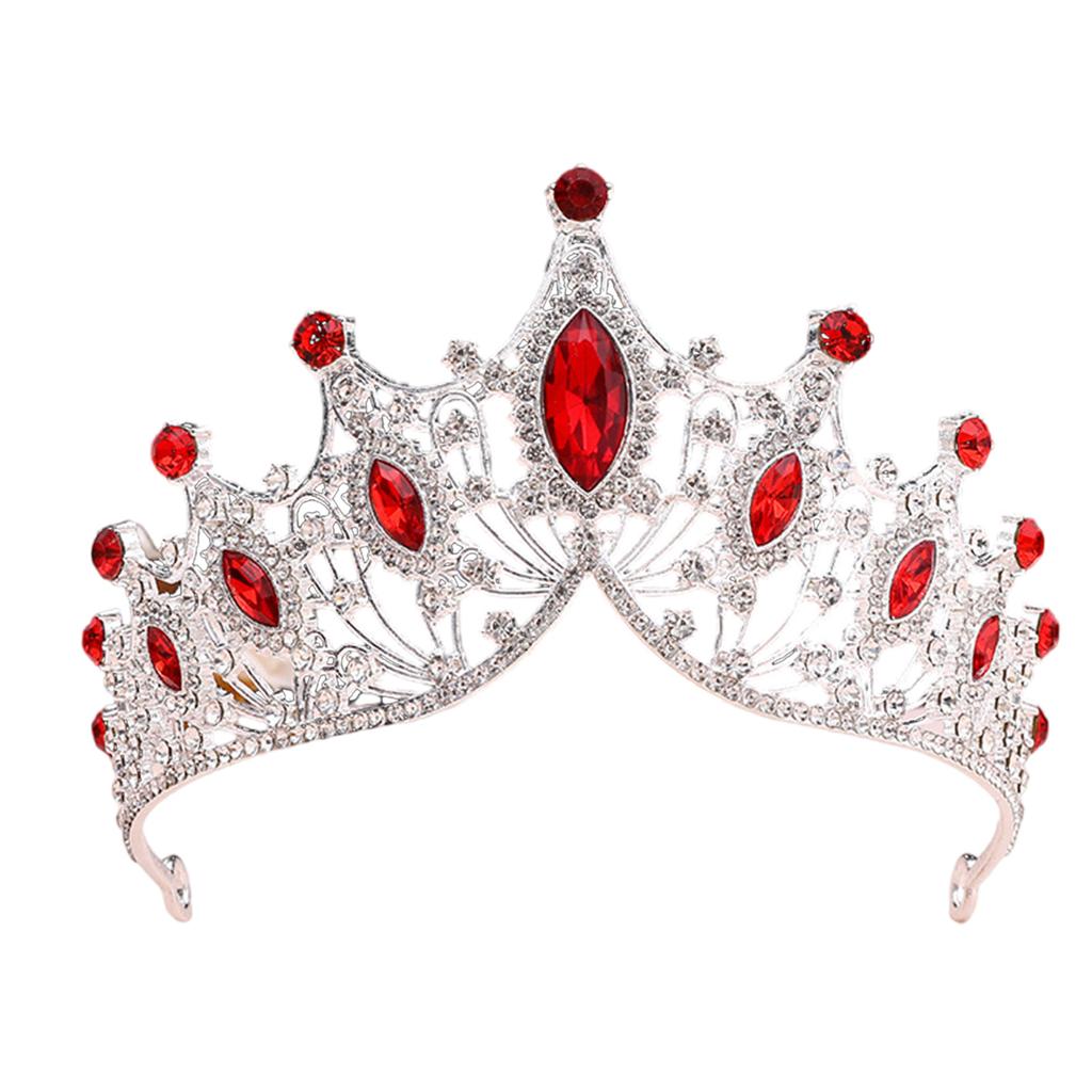 Elegant Large Crown Headband for Performances and Birthdays Featuring Sturdy Alloy Materials and Stylish Crystals