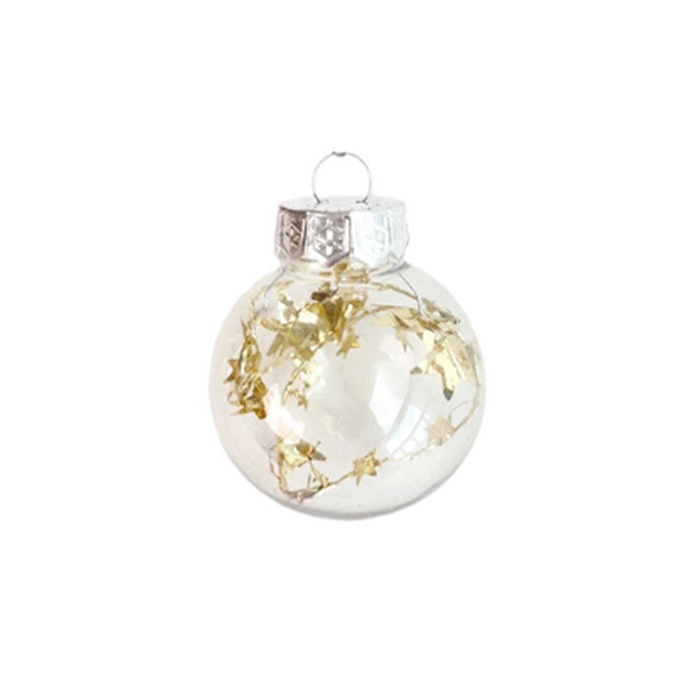 6cm/8cm Clear Christmas Balls Pendant Round Xmas Tree Pendants  Holiday Party Decorations