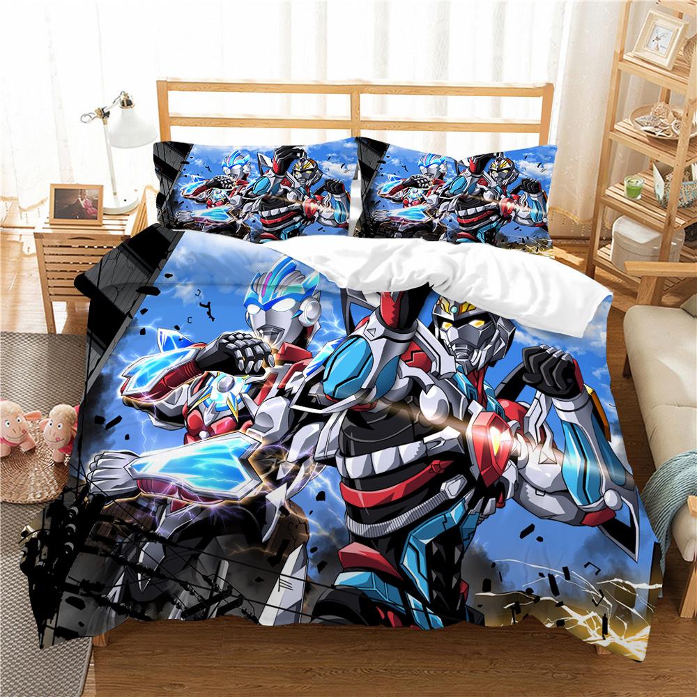 Bedding Cover Suit Ultraman Printing Teens Fashion Bedspread Polyester Pillowcase Home Textiles Duvet Cover
