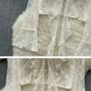 Cardigan estivo in chiffon da donna - Pizzo con balze, Chiusura con laccio sul davanti, Maniche a campana, Sciarpa parasole.