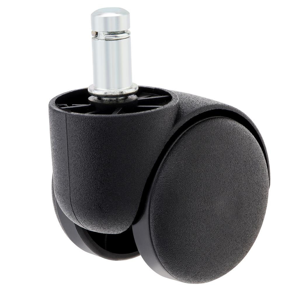 Ruedas de plástico para silla de 2 pulgadas, 1 unidad o 5 unidades, para muebles de escritorio, sillas de oficina, escritorios de computadora, pisos de madera y alfombras, con freno.
