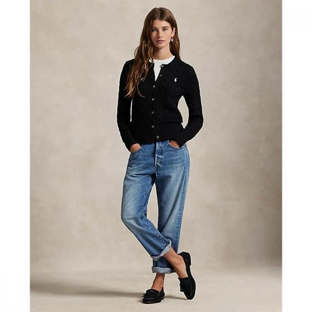 Polo Ralph Lauren Women S Cable Knit Cotton Crewneck Cardigan wmpoSwendw20460001