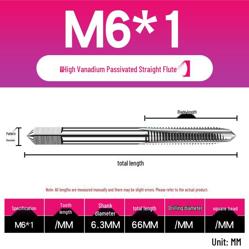 UMLO High Vanadium Spiral Tap Machine for M3-M10 Stainless Steel Tapping