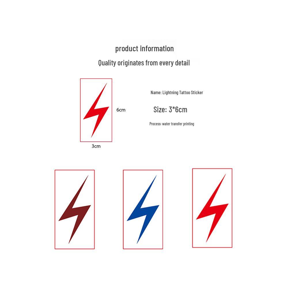 Waterproof Minimalist Lightning Temporary Tattoos for Couples - Long-Lasting and Fashionable for Parties