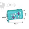 Cute and stylish nylon mini cosmetic pouch with large triple zipper and three Perfect as a gift or travel strap, capacity, closure, pockets. pouch.