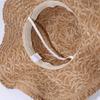 Beach-Style Vacation Sun Hat Summer Floral Wreath Straw Hat for Women Woven Wide-Brimmed Sun Protection Hat