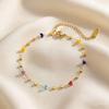 Elegant 18K Gold Titanium Steel Bracelets: European & American Fashion, Non-fading, Women's Versatile Personality Hand Jewelry