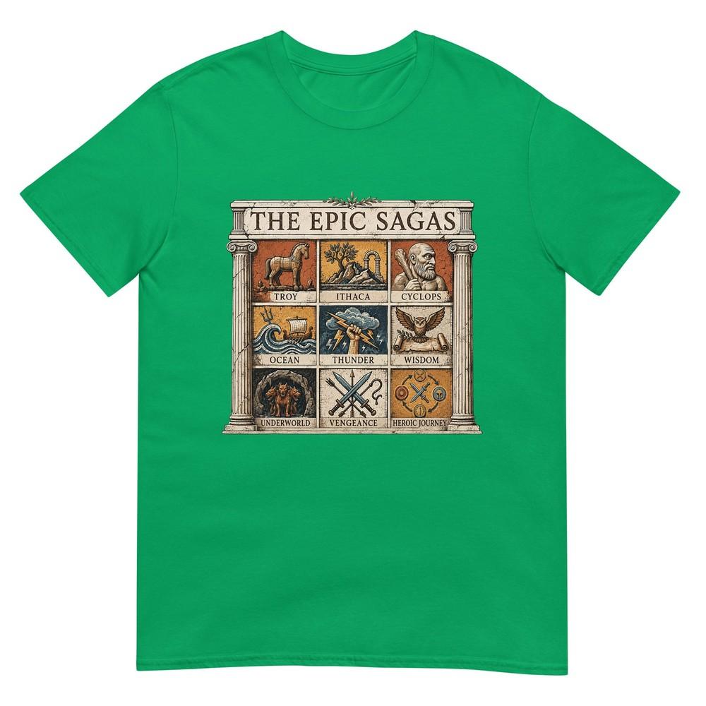 Greek Mythology Epic Sagas Odyssey Ithaca Thunder Retro Tshirt