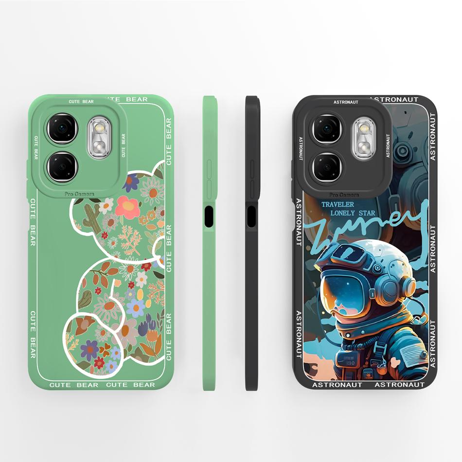 For infinix Smart 9 Case Simple Fashion Soft Liquid Silicone Back Cover For infinix Smart9 4G Funda Model X6532 Phone Housing