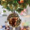 3D Zvířecí Vánoční Dekorace Průhledná Plastová Vánoční Koule Závěsné Ozdoby s Třpytivými Hvězdnými Akcenty pro Zimní Svátky Dekorace na Stromek