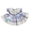 Gingham Check Frill 10cm Plush Plush Costume Dress, Toy, Violet, Toy, Kigurumi, Accessories, Otaku, Doll, Mascot, K-Pop Doll, [Used]