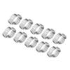 10pcs Iron Zinc Plated Double Ear Hose Clamps Two Ear Adjustable Hose Clamps  Pipe Clamping