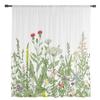 Vintage Kruidenplant Bloem Doorzichtige Gordijnen voor Slaapkamer Woonkamer Decoratie Raambekleding Keukengordijn Panelen