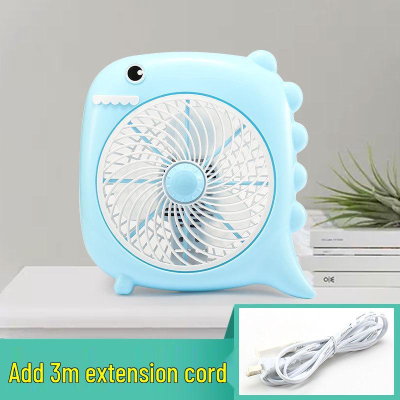 Compact Cartoon Electric Desk Fan for Student Dorms and Bedrooms