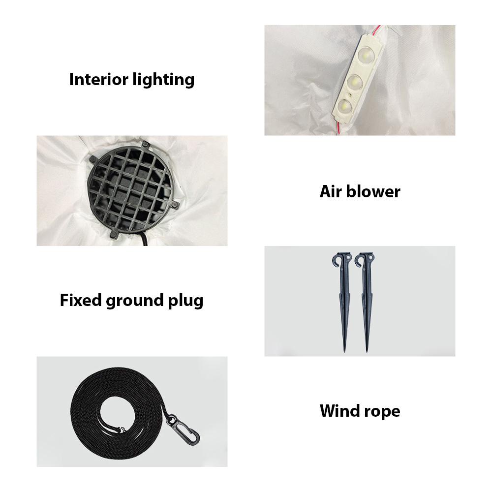 Christmas Inflatables Outdoor Decorations Elf 5FT Built-in LED Lights and Air Blower Blow Up