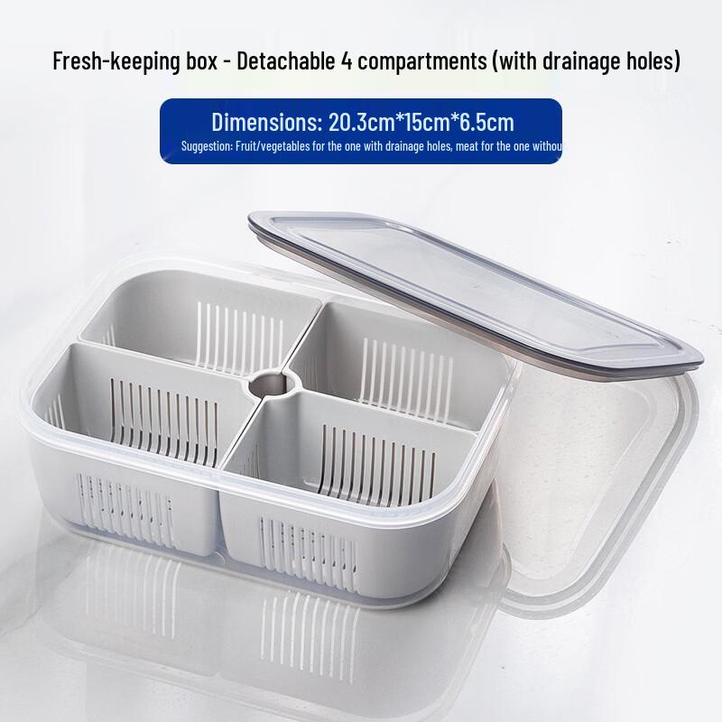 CMAOS Refrigerator Meal Prep Divided Container